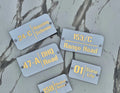 Customize Outdoor House Numbers Plate ( White with Golden )