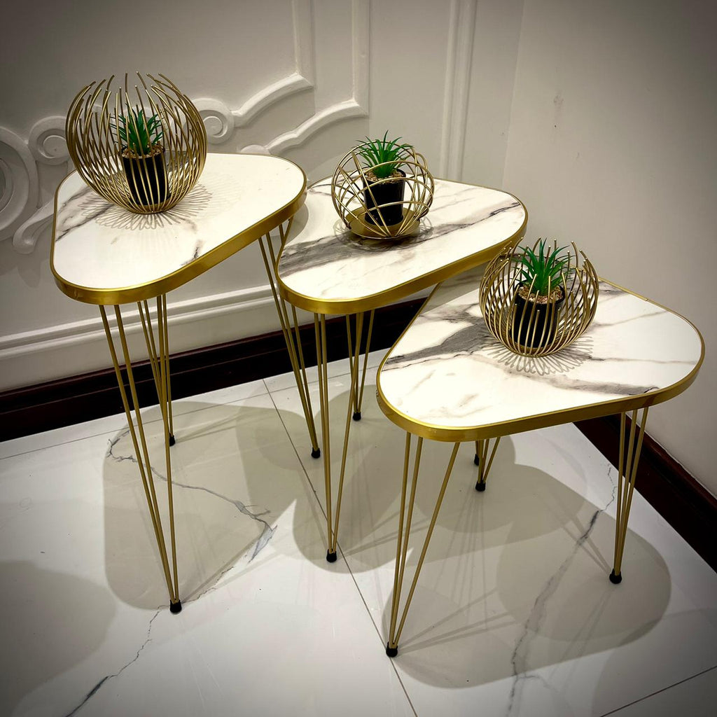 Modern Coffee Table – Nesting End Table & Side Table Set for Stylish Living