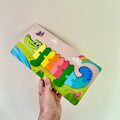 Kids Puzzle -Crocodile Kids learning (large 12x6 inches)