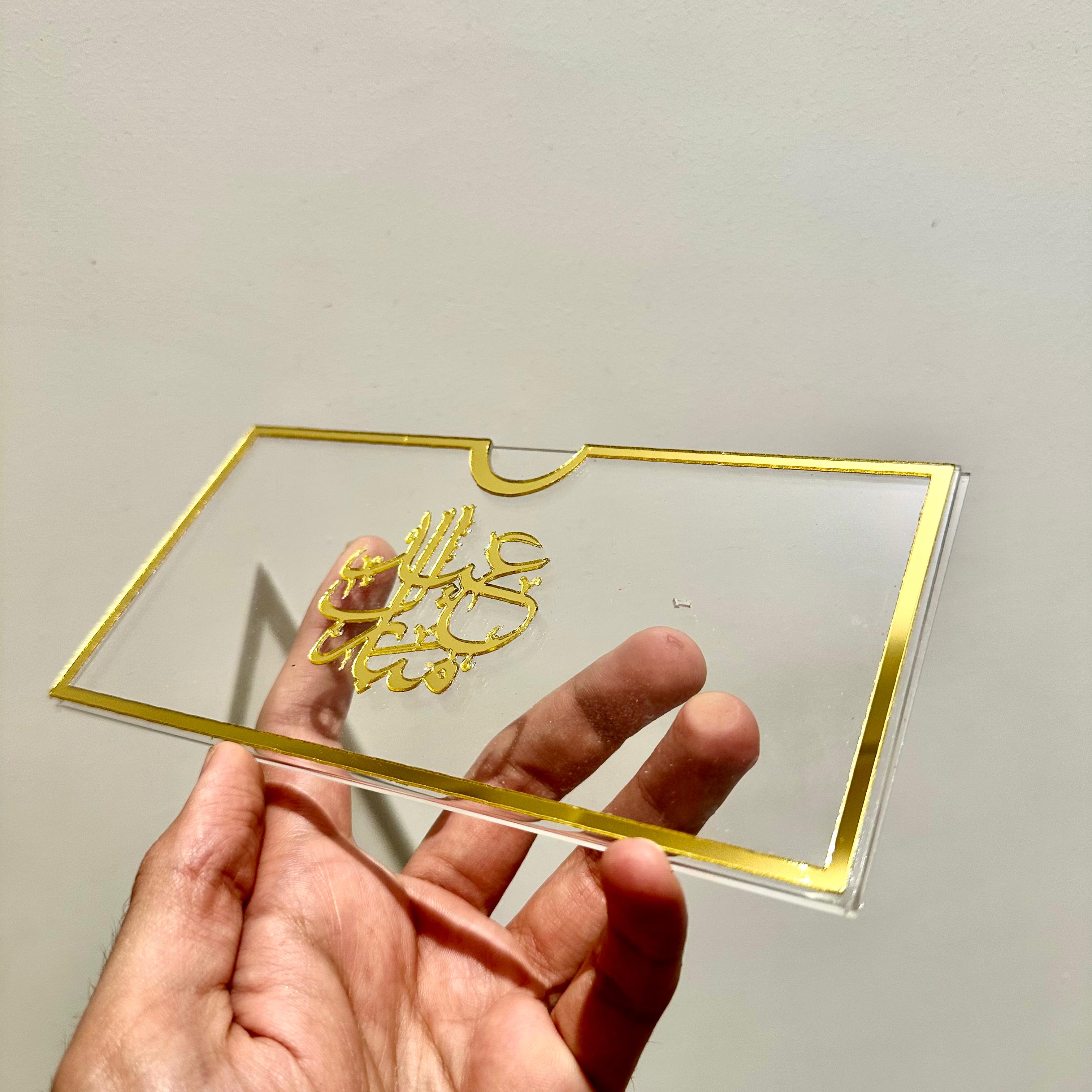 Premium Acrylic Eidi Envelopes – Eid Mubarak Gift Envelopes -SMPBS01